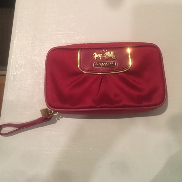 Pink Coach Wallet (Doubles as a jewelry case!)