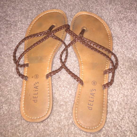 DELIAS Brown Braided Strappy Sandal