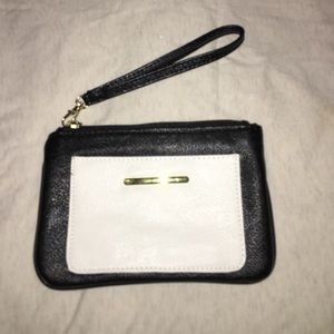 Black and white wristlet