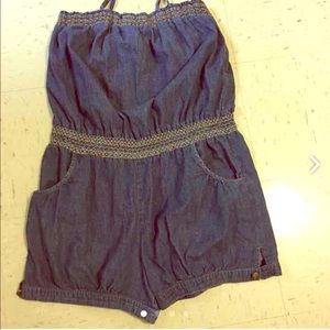 Plus Size Denim Romper