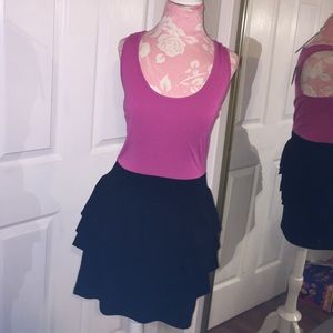 Ruffled skirt/pink tank dress