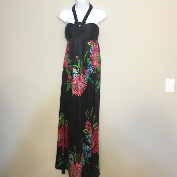 Bebe maxi silk dress