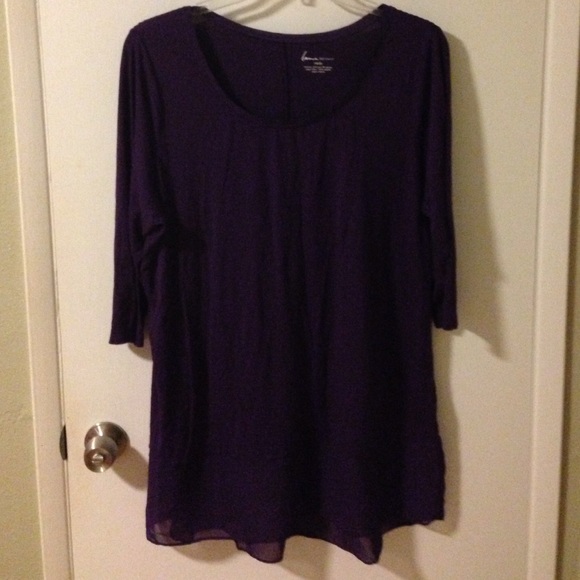 Lane Bryant Tunic wWith Sheer Trim