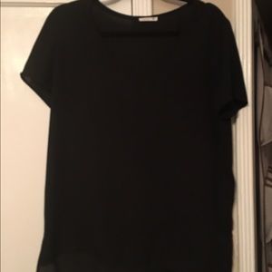 Soprano Black Chiffon Top