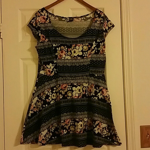 Floral mixed print sundress