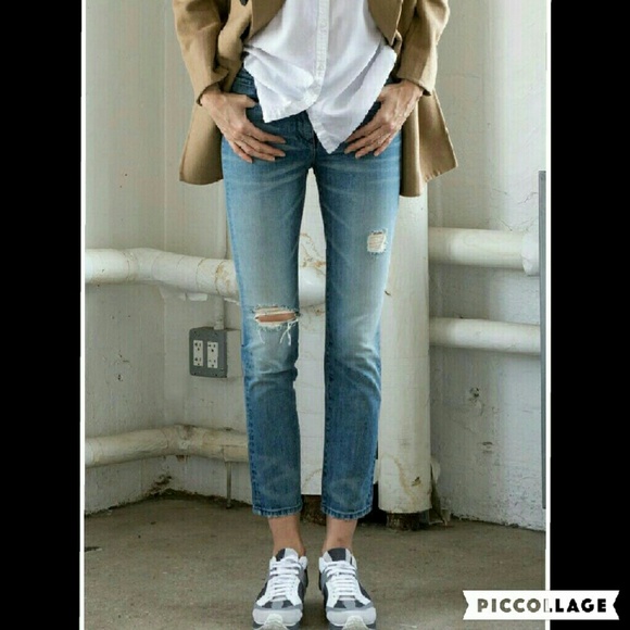 high rise straight leg cropped jeans