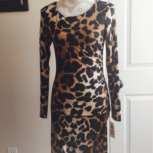 INC leopard print petite dress - Picture 2 of 3