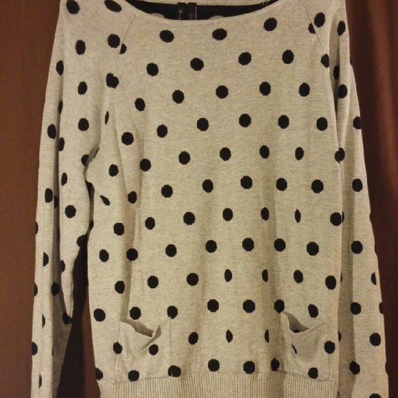 L Knit Polka Dot Long Shirt - Picture 3 of 4