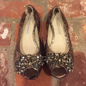 Vera Wang Lavender Embellished Flats