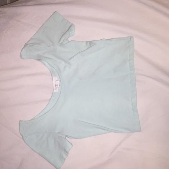 Teal crop top