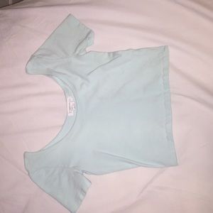 Teal crop top