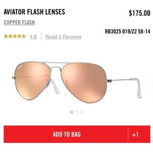 Ray Ban Aviator Flash Copper Sunglasses