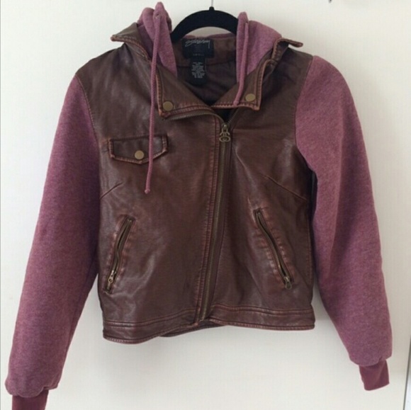 Burgundy Stussy Jacket