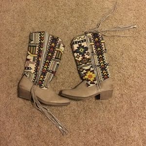 Aztec cowboy boots
