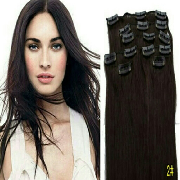 Dark Brown Full Head Clip In Hair Extension!! main image 4