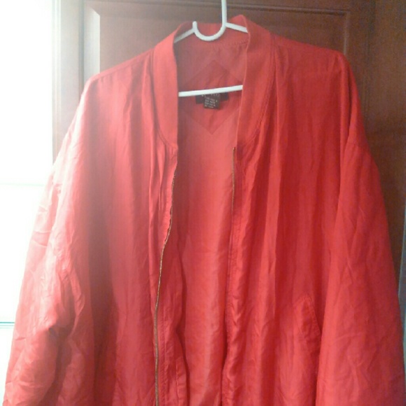 Red bomber jacket