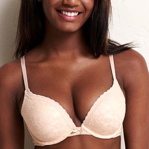 Aerie maroon lace push up bra