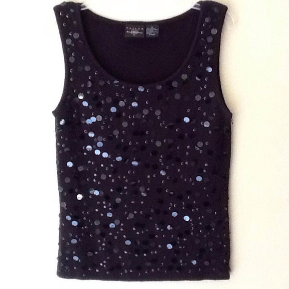 💥🆕Black Sequin Tank Sweater