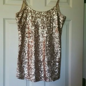 Rose gold sequin cami from buckle