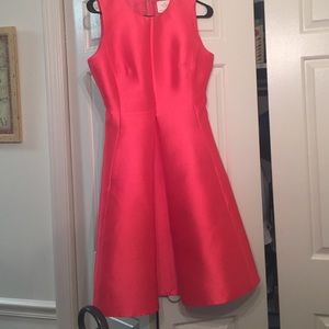 Kate spade tangerine fit and flare party dress