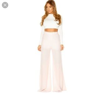 Naked wardrobe Blush Brand New Wide leg pants