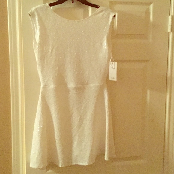 White sequence dress