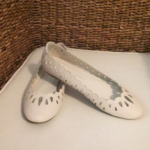 LC Lauren Conrad Nude Cut-Out Flats