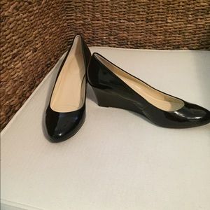 Calvin Klein Black Patent Wedges