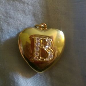 Betsey "B" rhinestone pendant