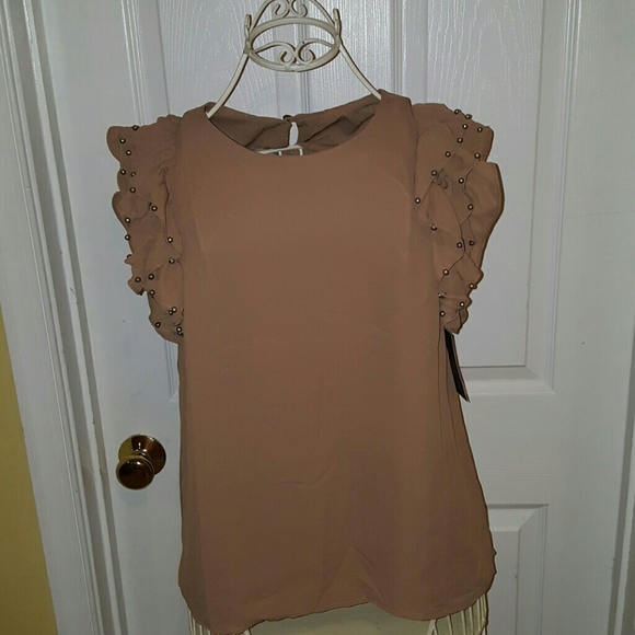 NWT SAN JOY TOP BRONZE W SILVER ACCESSORIES