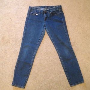 J. Crew ankle Toothpick jeans dark wash
