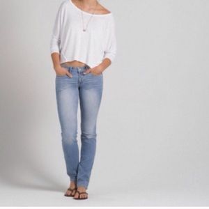 Abercrombie and Fitch light wash skinny jean