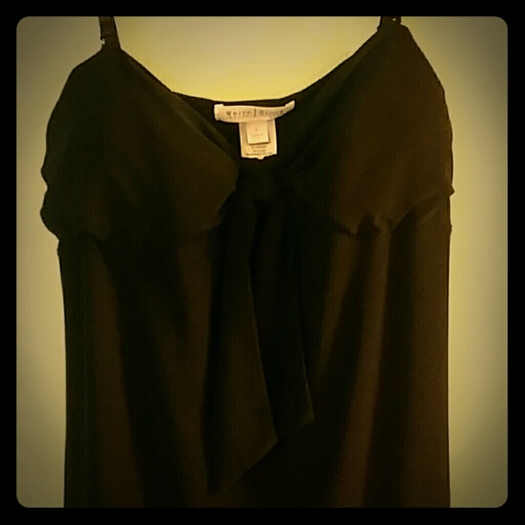 *SOLD*  WHBM Black Tie Front Top