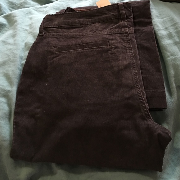 NWT Eddie Bauer black corduroy pants size 10