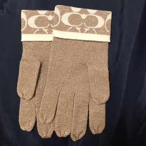COACH cashmere gloves