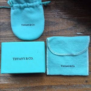 Authentic Tiffany jewelry box and jewelry holders