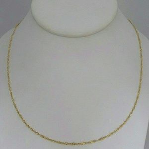 14k Yellow Gold Sparkle Necklace 18"