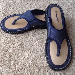Navy Nubuck Walking Sandals