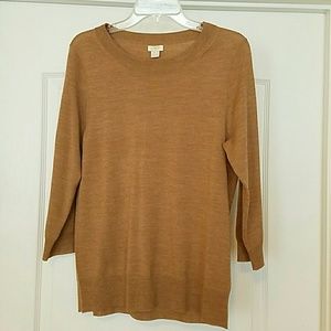 J. Crew 3/4 Sleeve Merino Wool Sweater