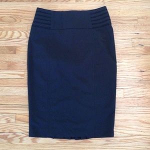 Black pin striped pencil skirt