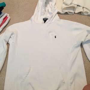 White polo hoodie