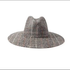 Wide Brim Plaid Fedora