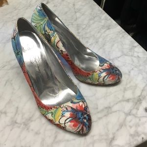 Jessica Simpson flowered heels