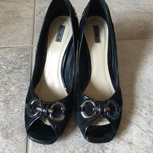 Zara suede with buckle heels