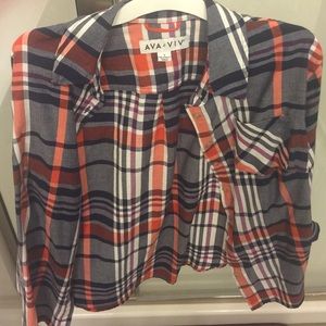 Target Ava and Viv Plaid Shirt size 0X
