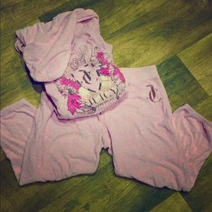 Juicy Couture jogging set zip hoodie & crop Capri