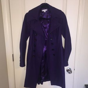 New York and Company Purple Peacoat