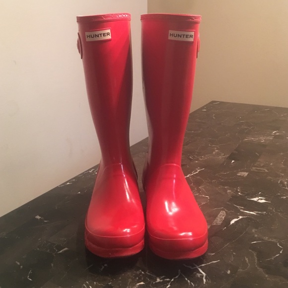 Red Tall Hunter Boots