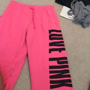 Pink sweat pants