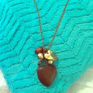 Wooden heart necklace